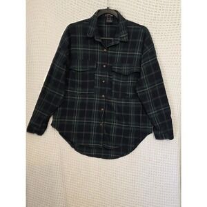 Spoon‎ Jeans Plaid Flannel Shirt Button Up Long Sleeve Casual Top Size M
